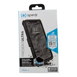 F9. Speck Presidio Ultra Series Case with Holster for iPhone X / Xs‎ - Black New